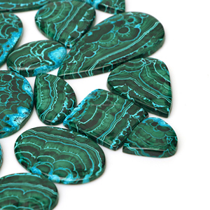 Mélange de chrysocolle et de malachite naturels, pierres précieuses brutes en cabochon pour la fabrication de bijoux, spécimen minéral Radha Arts - Product Image 3
