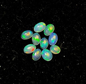 Natural Ethiopian Opal Cabochon Lot Small Size Cabochon 0.50 To 1 Carat Size Genuine <b>Fire</b> Opal Jewelry making <b>Stone</b> - Product Image 1
