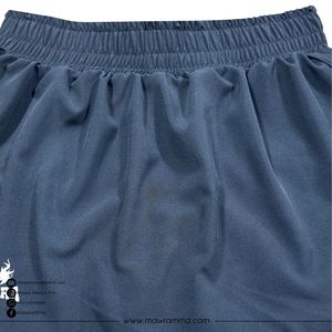 MAWRA Jupe 2 en 1 bleu marine pour femme, taille élastique, respirante, en spandex, jupe intérieure de compression pour femme - Product Image 6