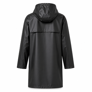 Impermeable con Capucha Larga y Logotipo Personalizado para Hombre y Mujer, Chaqueta de Lluvia de PU para Exteriores, Fabricante y Proveedor OEM al por Mayor - Product Image 2