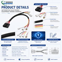 Harness Kabel 3Pin Model JST dengan Kabel Berkode Multi-Warna untuk Instalasi Otomotif & Elektronik