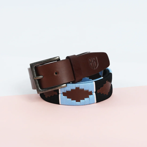 Wholesale Equestrian Leather Sport <b>Belt</b> Argentinian Embroidery William Polo Leather <b>Belt</b> for Men - Product Image 3