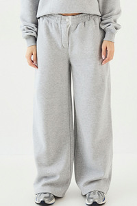 Pantalones de chándal premium de pierna ancha para mujer, de cintura alta, ajuste holgado informal, pantalones de descanso, joggers de pierna recta, atléticos, al por mayor - Product Image 1