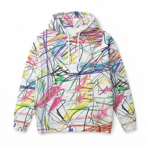 Sweat à capuche polaire oversize personnalisable pour homme – Impression graphique sur toute la surface – Mode streetwear éco-responsable - Product Image 1