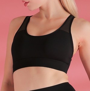 Hot Selling Custom Logo Women <b>Cross</b> Back Sports Bra <b>Top</b> Fitness Outdoor Gymwear Cup Insert Bra Workout - Product Image 2