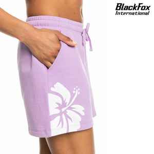 Shorts Deportivos Transpirables para Mujer, Color Morado con Contraste Blanco, Verano, ODM, Personalizados, de Alta Calidad, con Forro Polar Elástico, Marca Black Fox International - Product Image 3