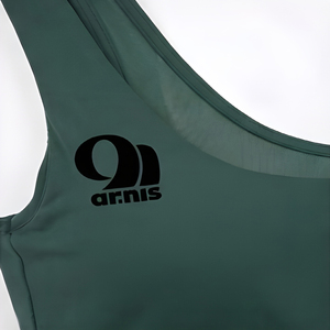 Arnis Women Sports Bra Racerback Solid Color Breathable Medium <b>Support</b> Fitness Activewear Seamless <b>Crop</b> <b>Top</b> - Product Image 4