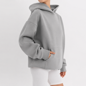 2006 Women Oversized <b>Hoodie</b> In Different Colors Cotton Fleece Regular Length Full Sleeve Hooded Breathable With Pockets Autumn - Product Image 2