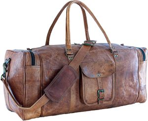 Sac de voyage à roulettes en cuir de buffle pleine fleur, fait main, personnalisé, élégant, à prix avantageux - Product Image 2