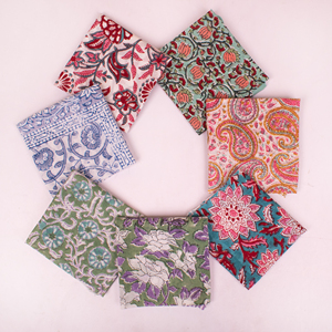 Multi-Functional Square Scarf Cotton Women's <b>Head</b> Neck <b>Wraps</b> Beautiful Block Printed Boho Bandana Natural Dye Handmade Kerchief - Product Image 3