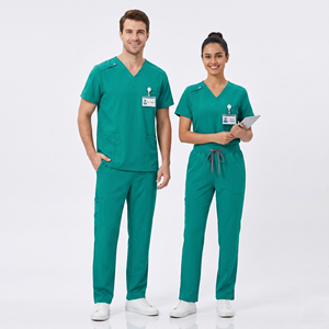 Uniformes de Enfermería para Hospital, Camiseta de Manga Corta con Cuello en V y Pantalones Jogger para Hombre y Mujer, Uniforme Médico - Product Image 1
