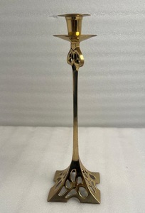 Modern Brass <b>Candle</b> Holder With Elegant Polish Finish Used For Luxury Restaurant And Hotel Table Decor - Product Image 1