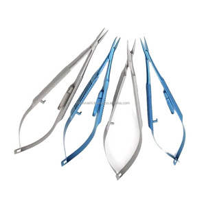 Professional 12cm Castroviejo Micro <b>Curved</b> <b>Scissors</b> Stainless Steel Ophthalmic Instruments Wholesale Manufacturer - Product Image 1