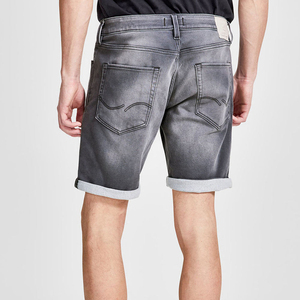 Shorts en jean droits imprimés de haute qualité, nouveau design, broderie personnalisée, effet vieilli, taille mi-haute, fermeture boutonnée - Product Image 2