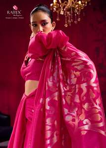 Dernier modèle de sari en soie pure tissée d'Inde du Sud, élégant pour mariage et tenue décontractée, pour femmes, exportateur en gros d'Inde - Product Image 3