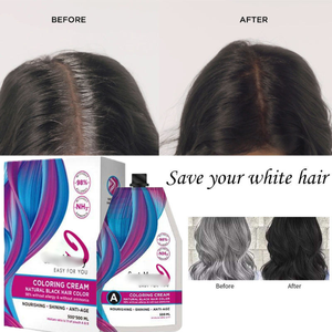 ครีมย้อมผมเคราตินสีดำ ลดราคาพิเศษ ปิดผมขาว 100% บำรุงเส้นผม สีติดทนนาน - Product Image 6