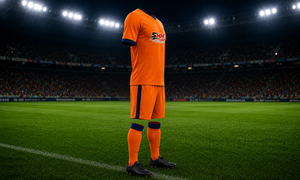 Maillots de football personnalisés de haute qualité, uniforme d'équipe, short de football, impression par transfert thermique, respirant, 100% polyester élastique - Product Image 5