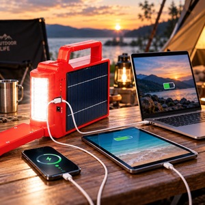 Système d'éclairage solaire LED portable, charge USB, lampe DC 6V pour usage extérieur, domestique et d'urgence, Me Mg-100 3 kW - Product Image 6