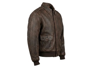 <b>Mens</b> A2 Aviator <b>Leather</b> Bomber <b>Jacket</b> VintageFlight Coat <b>Brown</b> - Product Image 1