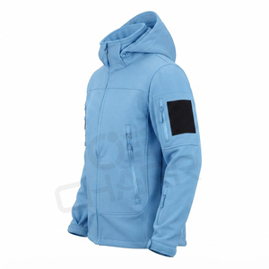Veste softshell pour homme personnalisée, à capuche, imperméable, coupe-vent, pour la randonnée en plein air, avec plusieurs poches zippées - Product Image 2