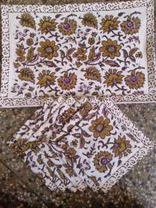 Ensemble de chemins de table en coton imprimé artisanal, style vintage, lavable, couleur personnalisée, motif floral, pour les exportateurs en gros - Product Image 4