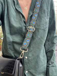 Última Correa de Bolso con Cuentas Bordadas para Clutch, Bolso Tote, Bolso Bandolera, Correa de Bolso Boho, Cinturón Desmontable para Bolso, Accesorio Moderno para Bolso - Product Image 3