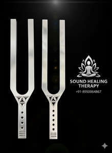Diapason géant 528 Hz et 432 Hz en acier inoxydable et métal, utilisé pour la sonothérapie et le yoga. - Product Image 6