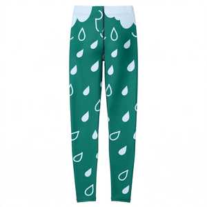 <b>Women's</b> High Waist Full Length <b>Leggings</b> Green <b>White</b> Animal Print Spandex/Nylon Sporty Comfortable Stretchy - Product Image 4