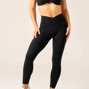 Leggings Deportivos Negros Transpirables NKD V Scrunch con Cintura Alta Plegable y Diseño en V en la Parte Trasera, Leggings de Gimnasio a la Moda para Mujer - Product Image 6