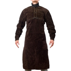 Chaqueta de soldadura de cuero, resistente al fuego, para trabajo, hecha con cuero partido De Vaca fuerte - Product Image 1