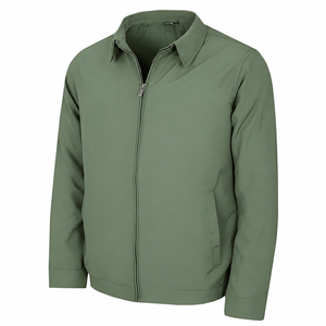 Veste décontractée noire pour homme MKB Premium, fermeture éclair, légère, manches longues, coupe-vent avec poches latérales pour le printemps et l'automne - Product Image 3