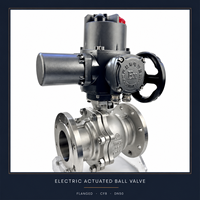 Vanne à boisseau sphérique électrique Ex-Mark à commande manuelle DN50 PN16 CF8 en acier inoxydable à bride pour le contrôle à distance des pipelines