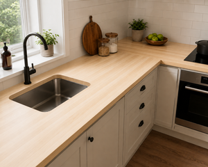 Encimera de Madera Maciza de Tilo Personalizada, Encimera Duradera para Isla de Cocina, Losa de Madera Natural, Encimera de Madera Sólida - Product Image 4
