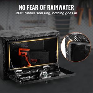 24\" X 17\" X 18\" Underbody Truck <b>Box</b> Heavy Duty Aluminum Diamond Plate Tool <b>Box</b> <b>Lock</b> Keys Pickup Storage Waterpr Resistant - Product Image 5