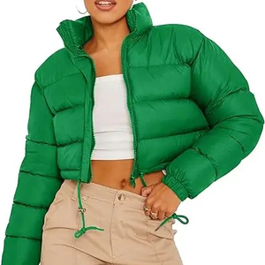 Blouson matelassé oversize pour femme, esthétique confortable, vêtement d'extérieur d'hiver tendance, blouson matelassé rose métallisé pour femme, mignon et glamour pour l'hiver - Product Image 6