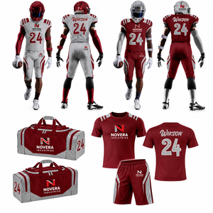Custom American Football Mens Jersey Performance V <b>Neck</b> Stretch Short Sleeve <b>Padded</b> Athletic Training Uniform With Team Printing - Product Image 3