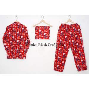 Conjunto de pijama floral para mujer, ropa de dormir de algodón, pantalones de pijama para mujer, camisa de manga larga, conjunto de pijama a juego. - Product Image 5