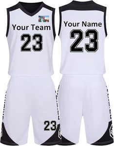 Maillots de basket-ball personnalisables avec nom, numéro et logo d'équipe - Maillots de basket-ball pour hommes, garçons et enfants - Ensemble uniforme de basket-ball - Product Image 1