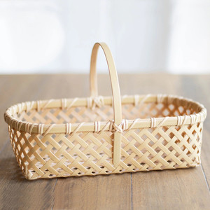Cestas de bambú trenzadas a mano cesta de forma rectangular para regalos flores de frutas con el precio más barato - Product Image 1