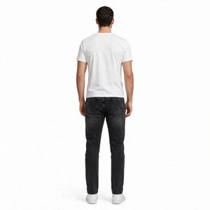 Pantalones vaqueros rectos de cintura media para hombre, nuevos, al por mayor, de algodón transpirable y ecológico, lisos, informales, de verano, de BD - Product Image 6