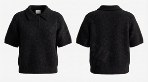 Camiseta Polo de Mohair 100% de Alta Calidad, Manga Corta, Tejido de Punto Suave, Cómoda, Informal, Elegante y Ligera - Product Image 2