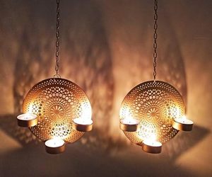 Handmade Gold Mandala <b>Wall</b> Hanging Candle Holder Set Decorative Boho Tealight <b>Sconce</b> Home Decor <b>Wall</b> Hanging Tea <b>Light</b> Holder - Product Image 3