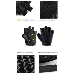 Hot Sale Half Finger Lightweight Gym Fitness <b>Gloves</b> for <b>Weight</b> Lifting Bodybuilding Training Lace-Up Closure OEM Custom Service - Product Image 3