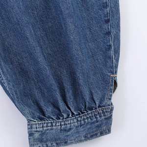 Jean Ballon Taille Mi-Haute en Denim Personnalisé avec Logo, Nouvelle Tendance, Couleur Unie Rétro, Décontracté pour Femme - Product Image 4