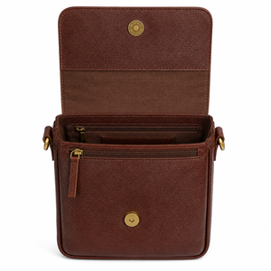 Bolso Bandolera de Cuero Genuino para Hombre, Bolso de Mensajero Vintage con Múltiples Compartimentos, Bolso de Viaje - Product Image 4