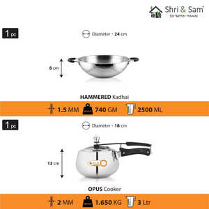 2 PCS <b>Stainless</b> <b>Steel</b> <b>Cookware</b> <b>Set</b> - Product Image 1