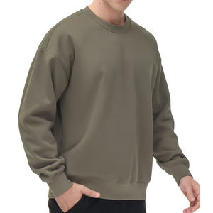 Sweat-shirt tricoté brodé pour homme, collection automne, vente en gros, OEM, ODM, personnalisé, col rond, décontracté, coupe-vent, 100% coton, 280g - Product Image 2
