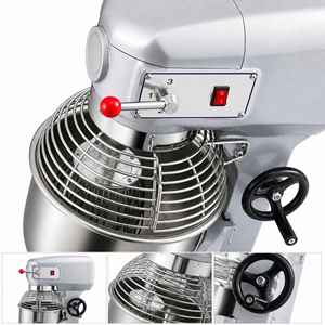 Electric Planetary Mixer for Bakery <b>with</b> Digital Control Child Lock <b>Plug</b> & Play Sliding Door 300W 10 Liter - Product Image 3