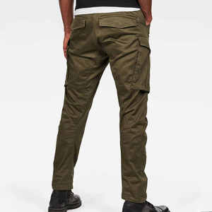 <b>Men's</b> Olive <b>Green</b> <b>Cargo</b> <b>Pants</b> High Waist Multiple Pockets Workwear Style Breathable Canvas Fabric Autumn Wear - Product Image 1