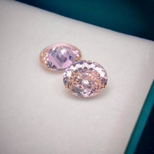 Pierre précieuse ronde en morganite naturelle rose, zircon cubique étincelant, certifiée IGI pour la fabrication de bijoux - Product Image 2